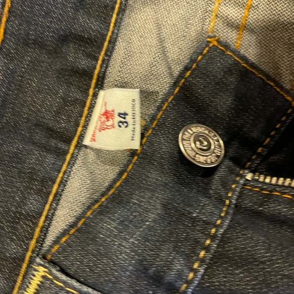 TRUE RELIGION slim flap jeans 34/30 - Picture 10 of 14